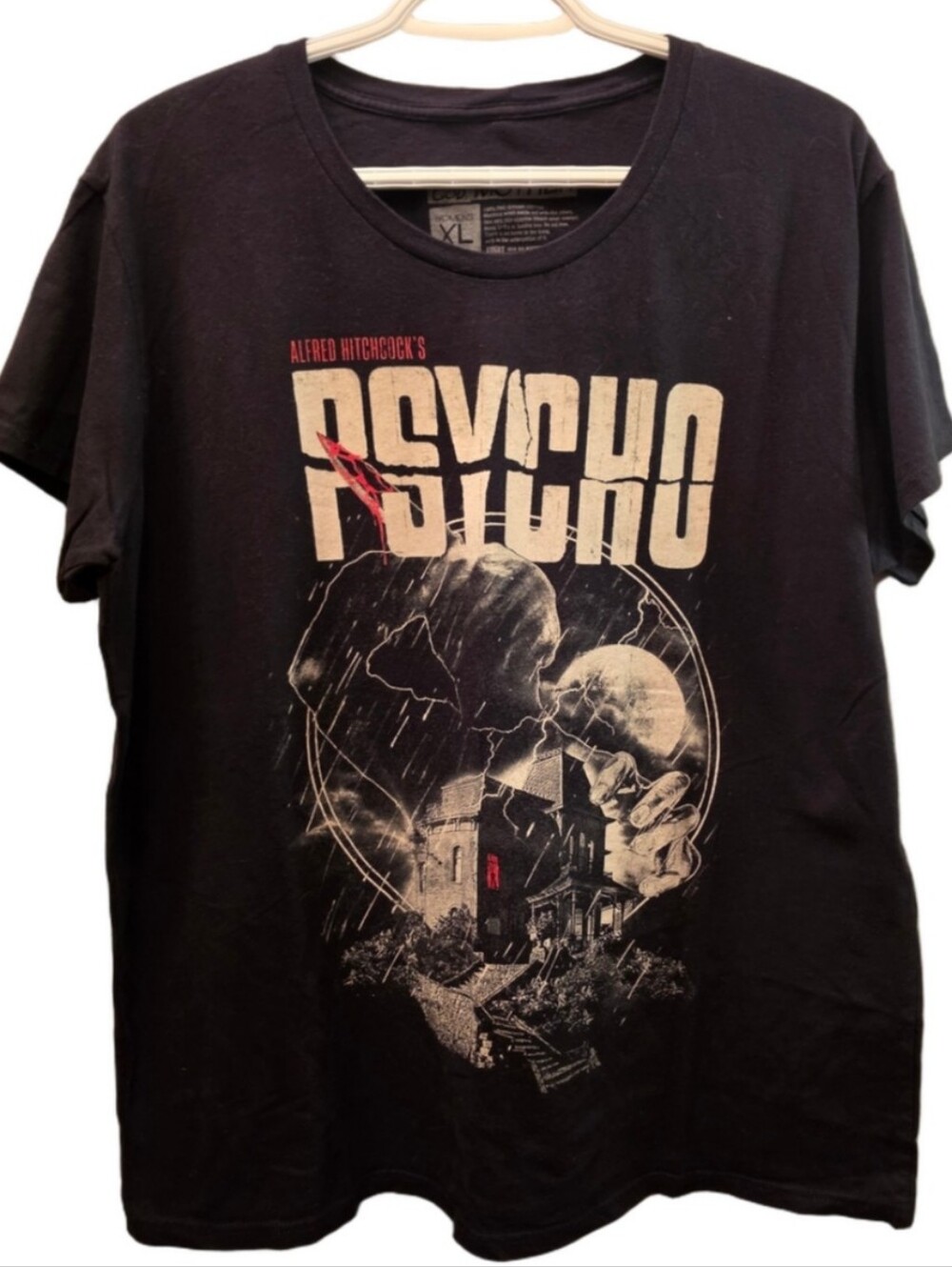 Psycho Alfred Hitchcock Horror Graphic Tee Oh God Mother Fright Rags XL